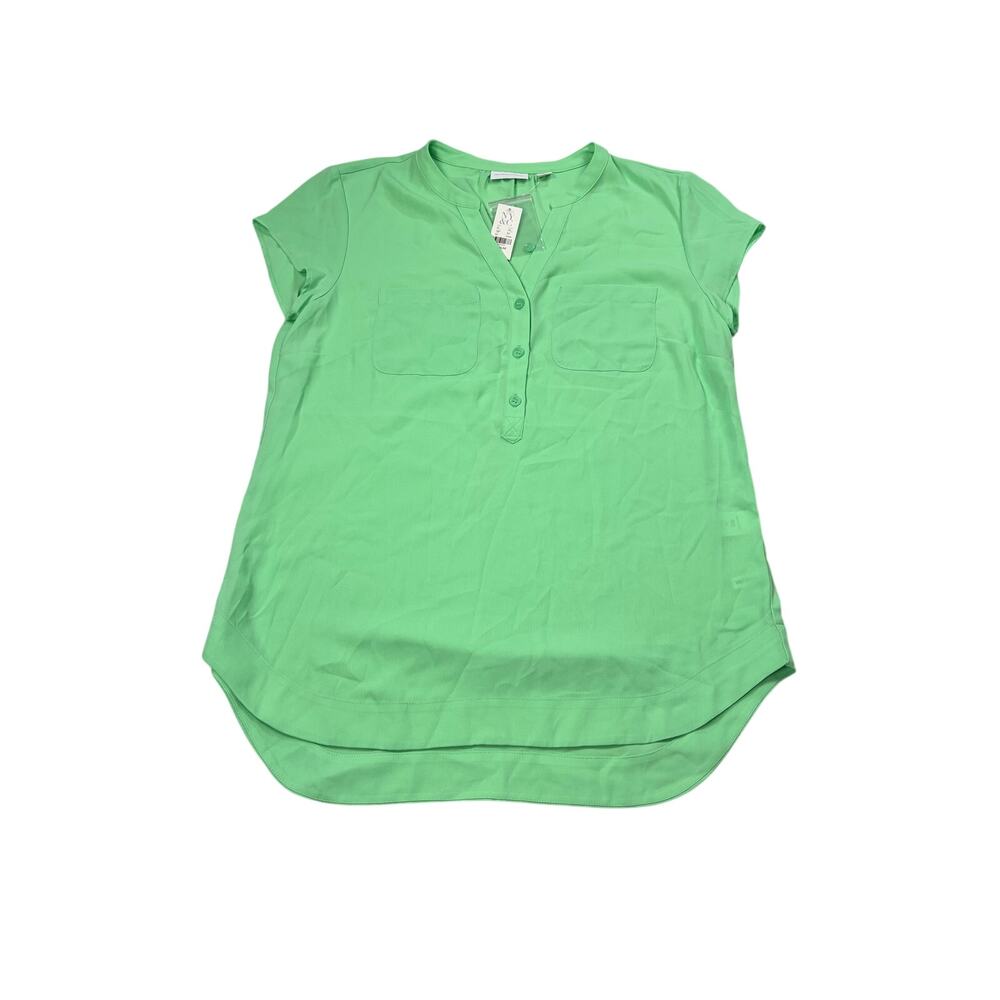 NWT New York & Co bright green blouse cap sleeve blouse. Size M. career, office
